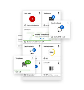 eleader Mobile Visit Dashboard aplikacja dla przedstawicieli handlowych