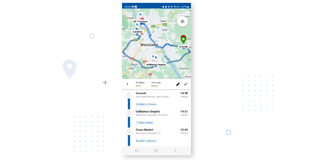 Sales visit scenario – route optimization